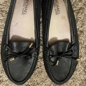 Michael Kors Black leather loafers size 7